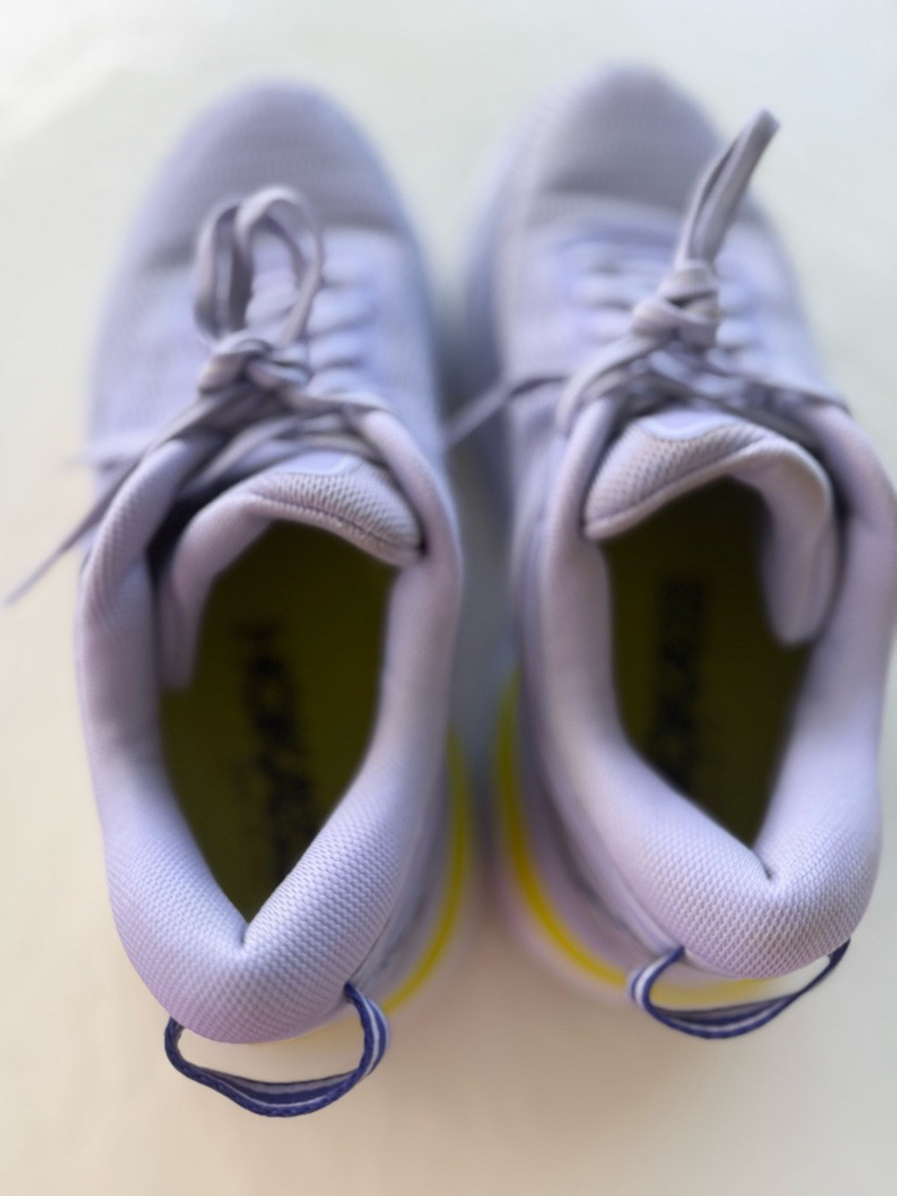 HOKA One One Bondi 7 Women’s Running Shoes Size 7 Purple Yellow Comfort Sneakers - Picture 9 of 12